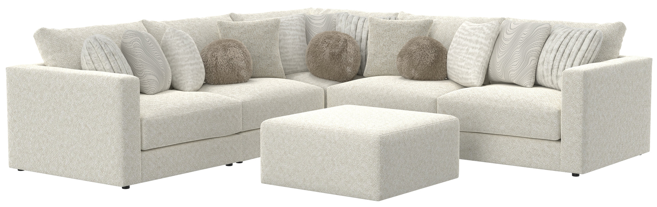 Ritzy 5-Piece Modular Sectional in Bone/