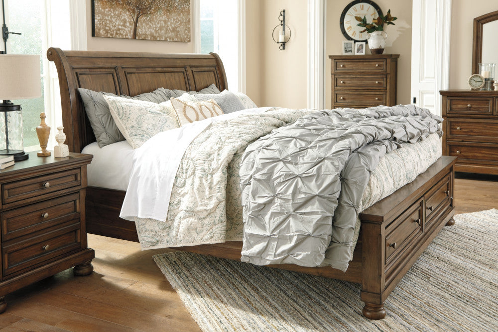 Flynnter Sleigh Bed with Storage