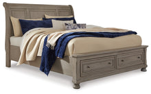 Load image into Gallery viewer, Lettner California King Sleigh Bed with Mirrored Dresser
