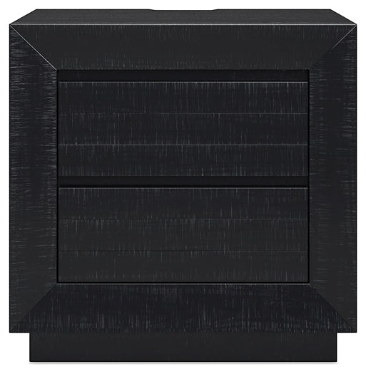 Londer Queen Panel Bed with Mirrored Dresser, Chest and Nightstand