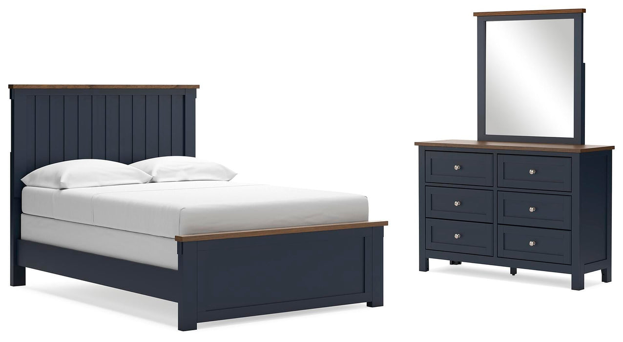 Landocken Full Panel Bed, Dresser and Mirror