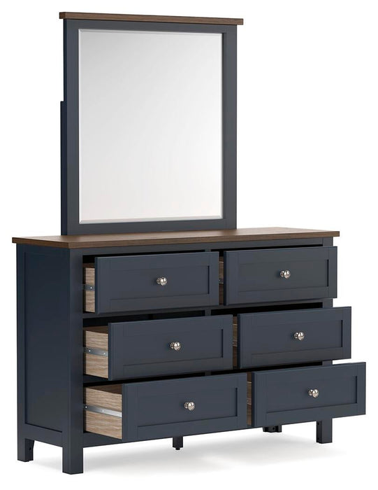 Landocken Full Panel Headboard, Dresser, Mirror, Chest and Nightstand