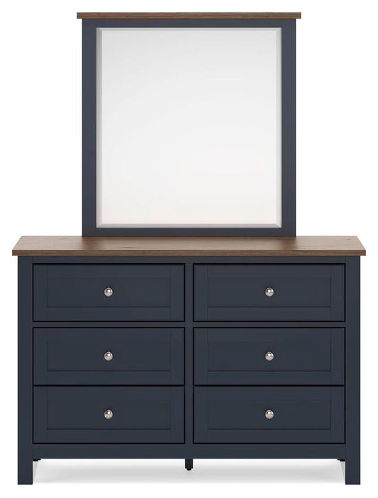 Landocken Twin Panel Headboard, Dresser, Mirror and Nightstand