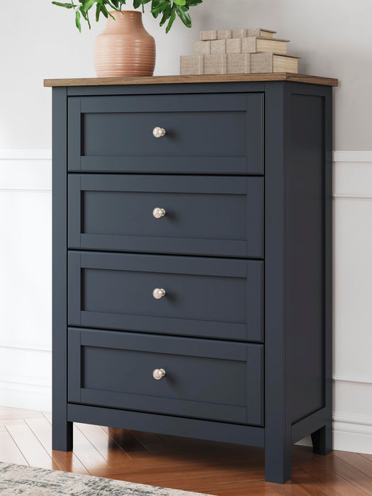 Landocken Queen Panel Bed, Dresser, Mirror, Chest and Nightstand