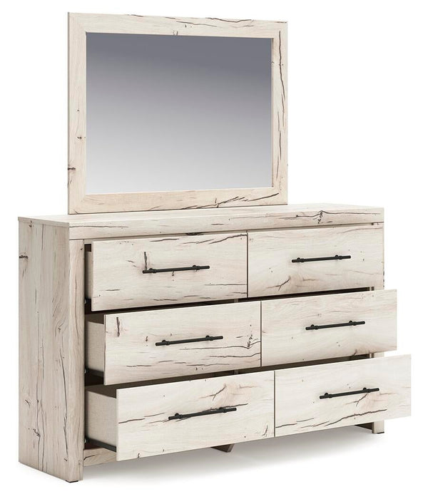 Lawroy Twin Panel Bed, Dresser and Mirror