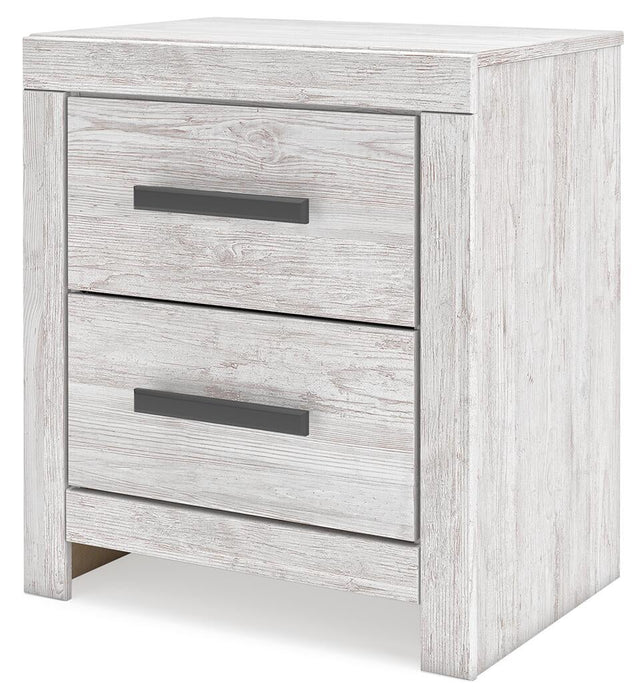 Cayboni Twin Panel Bed with Mirrored Dresser and Nightstand