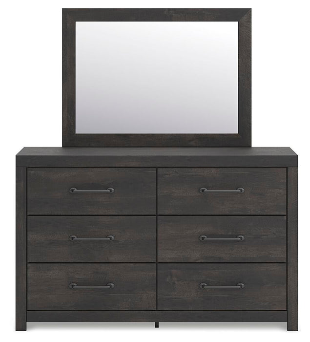 Hollivern Twin Panel Bed, Dresser, Mirror, Chest and Nightstand