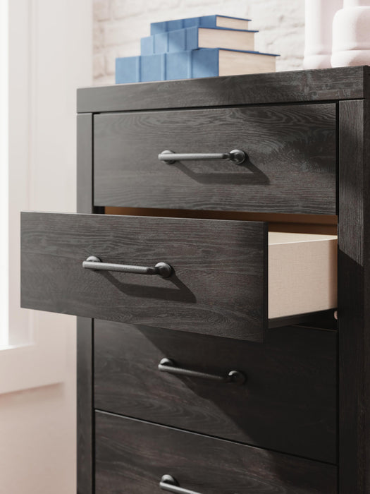 Hollivern Twin Panel Bed, Dresser, Mirror, Chest and Nightstand