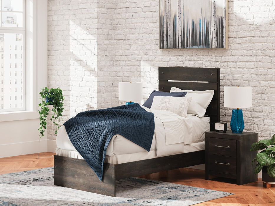 Hollivern Twin Panel Bed, Dresser, Mirror, Chest and Nightstand