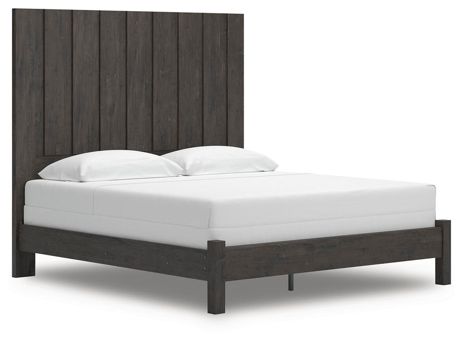 Fraluna King Panel Bed, Dresser, Mirror, Chest and Nightstand