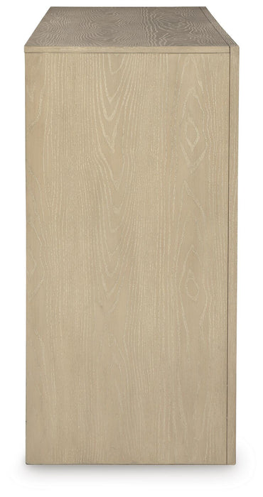 Calmoro King Bookcase Bed with Mirrored Dresser