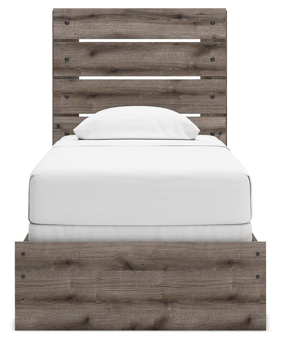 Graystorm Twin Panel Bed, Dresser, Mirror, Chest and Nightstand