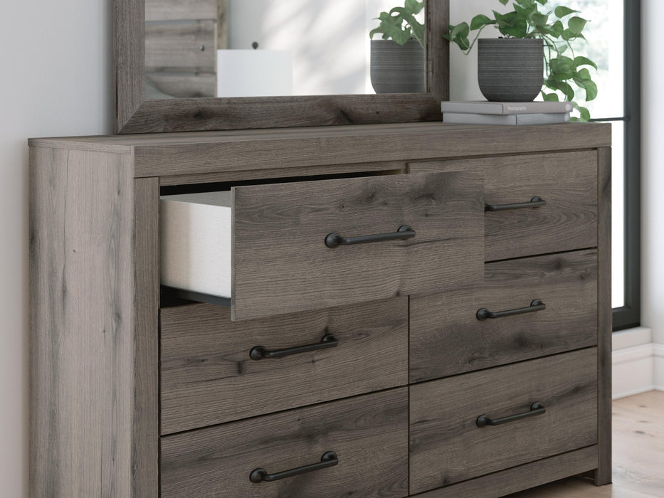 Graystorm Twin Panel Bed, Dresser, Mirror, Chest and Nightstand