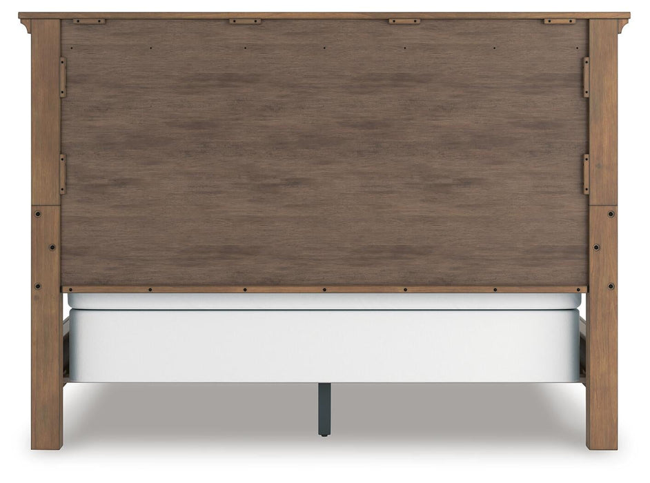 Feddinger California King Panel Bed with Mirrored Dresser, Chest and Nightstand