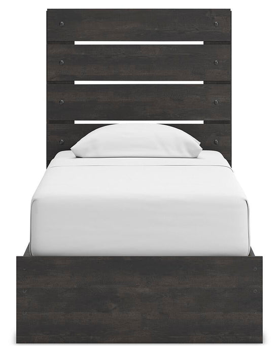 Hollivern Twin Panel Storage Bed, Dresser, Mirror, Chest and Nightstand