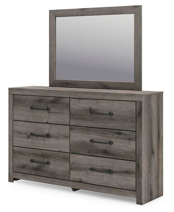 Graystorm King Panel Bed, Dresser and Mirror