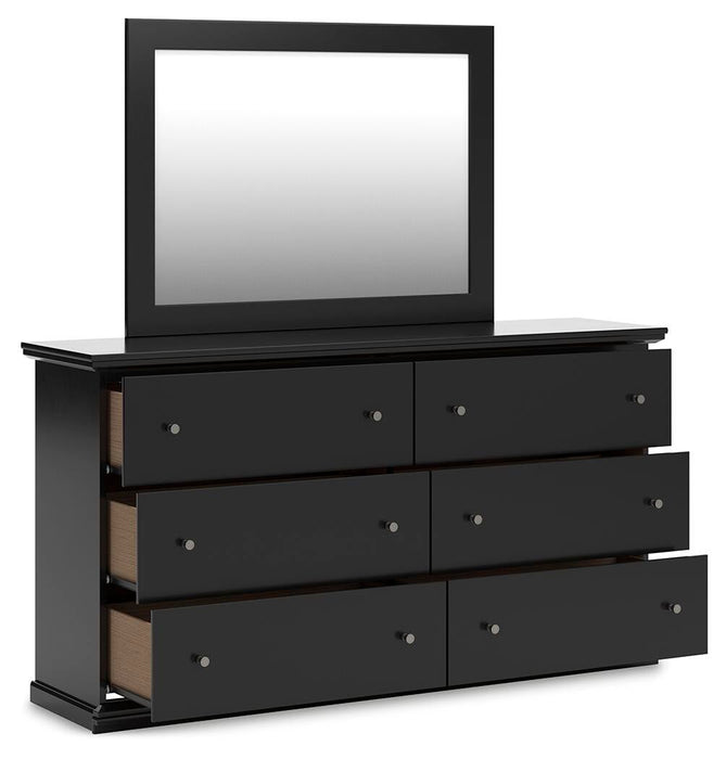 Maribel Twin Panel Bed, Dresser, Mirror and Nightstand