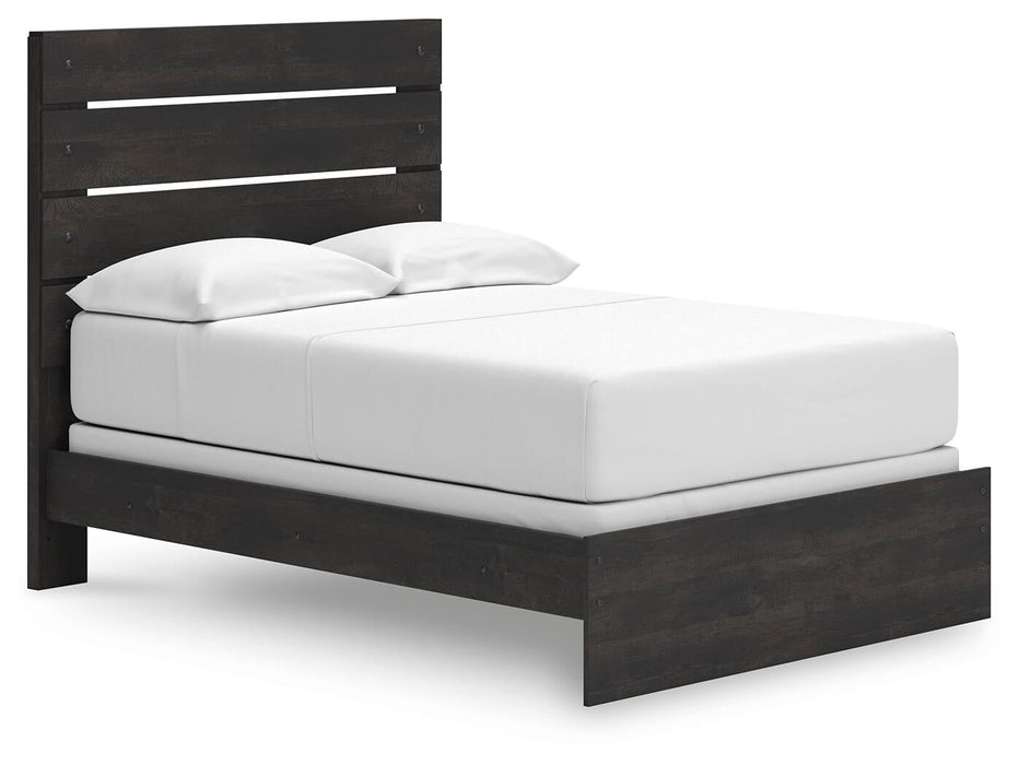 Hollivern Full Panel Bed, Dresser, Mirror, Chest and Nightstand