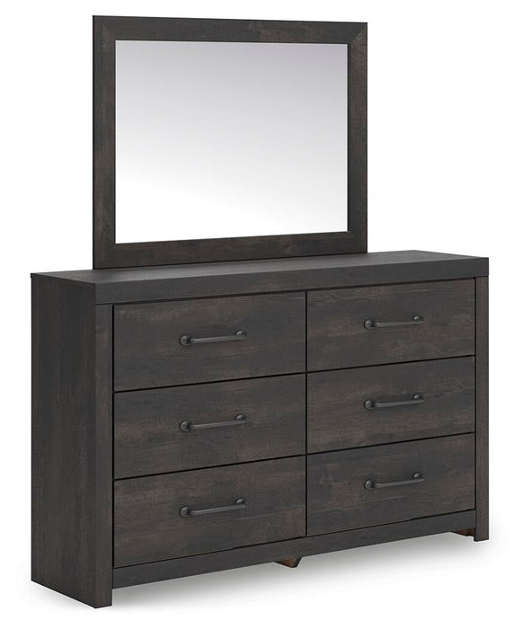 Hollivern Full Panel Bed with Storage, Dresser, Mirror, Chest and Nightstand