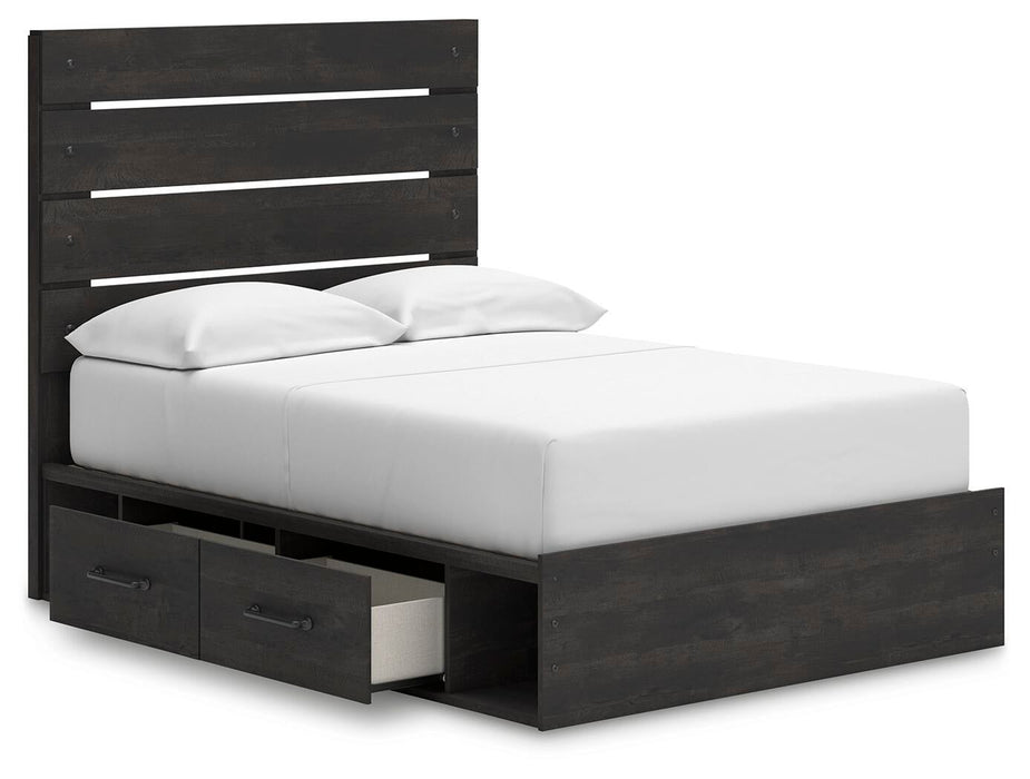 Hollivern Full Panel Bed with Storage, Dresser, Mirror, Chest and Nightstand