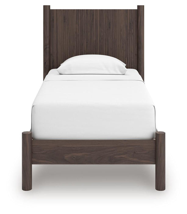 Pamytta Twin Panel Platform Bed, Dresser, Mirror, Chest and Nightstand