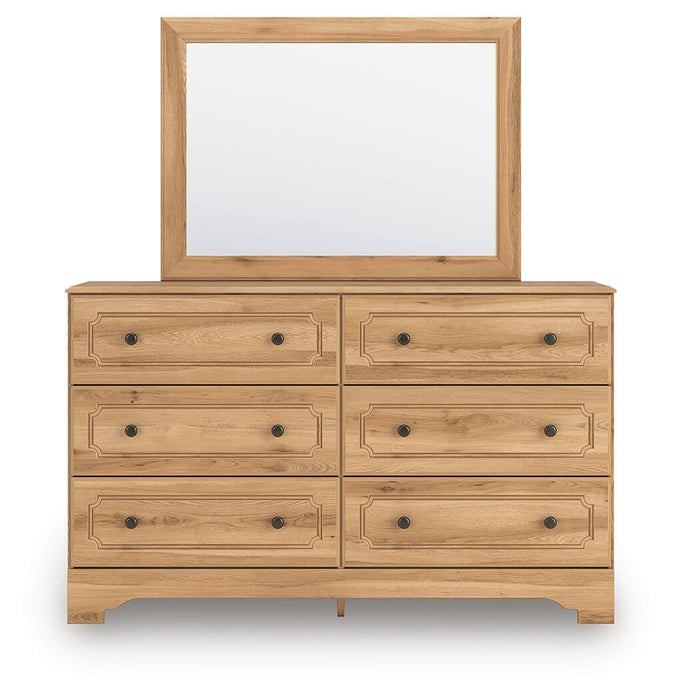 Aleaport Queen Panel Bed with Mirrored Dresser and Nightstand