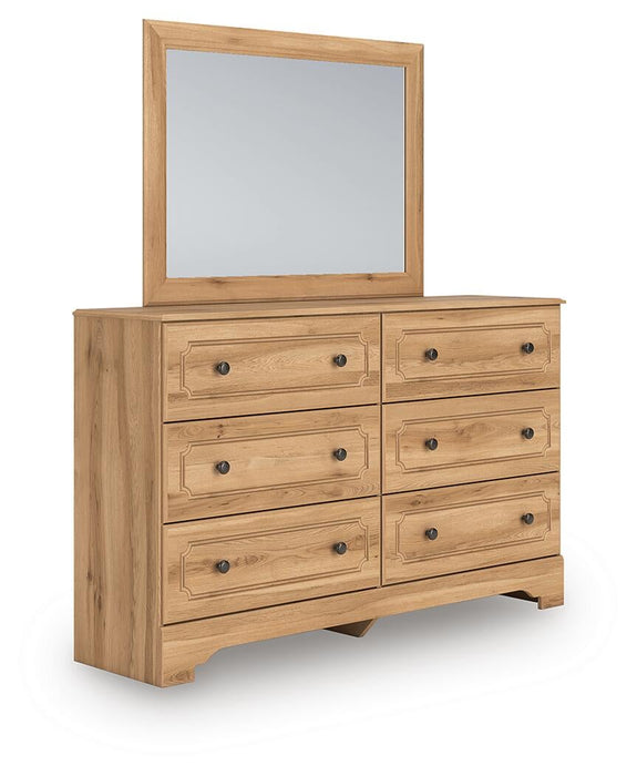 Aleaport Queen Panel Bed with Mirrored Dresser and Nightstand