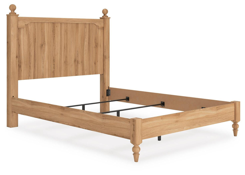 Aleaport Queen Panel Bed with Mirrored Dresser and Nightstand