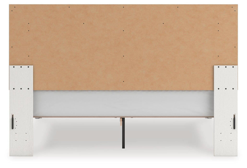 Zuraleus King Upholstered Panel Platform Bed, Dresser, Mirror, Chest and Nightstand