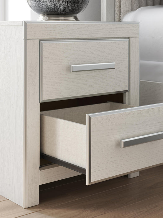 Zuraleus King Upholstered Panel Platform Bed, Dresser, Mirror, Chest and Nightstand