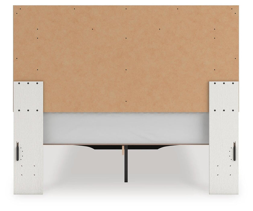 Zuraleus Queen Upholstered Panel Platform Storage Bed, Dresser and Mirror