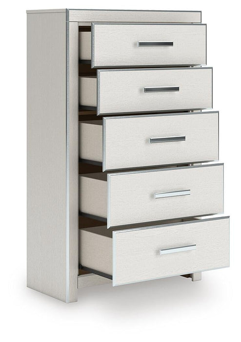 Zuraleus King Upholstered Bed, Dresser, Mirror, Chest and Nightstand