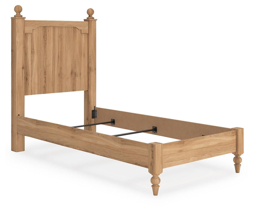 Aleaport Twin Panel Bed with Mirrored Dresser and Nightstand