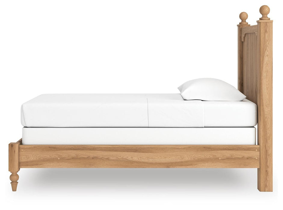 Aleaport Twin Panel Bed with Mirrored Dresser and Nightstand