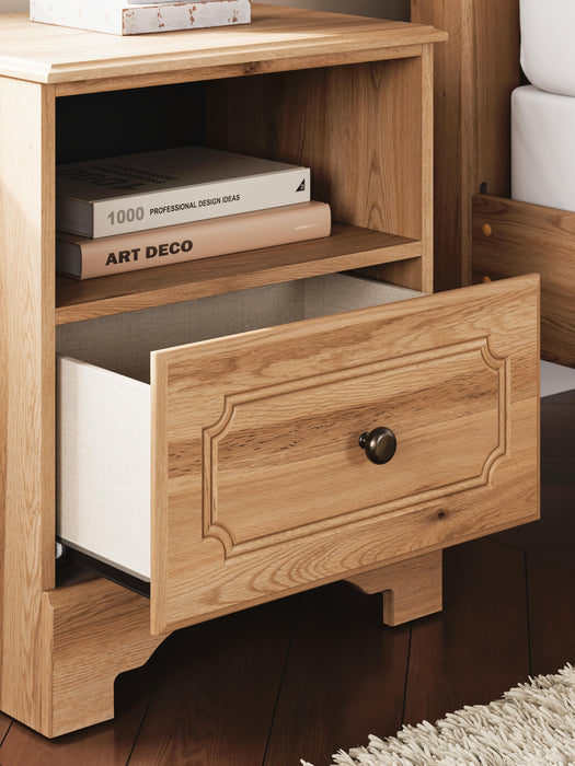 Aleaport Twin Panel Bed with Mirrored Dresser and Nightstand