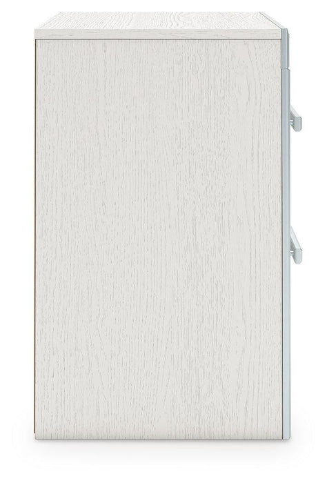 Zuraleus Queen Upholstered Panel Platform Bed, Dresser, Mirror and Nightstand