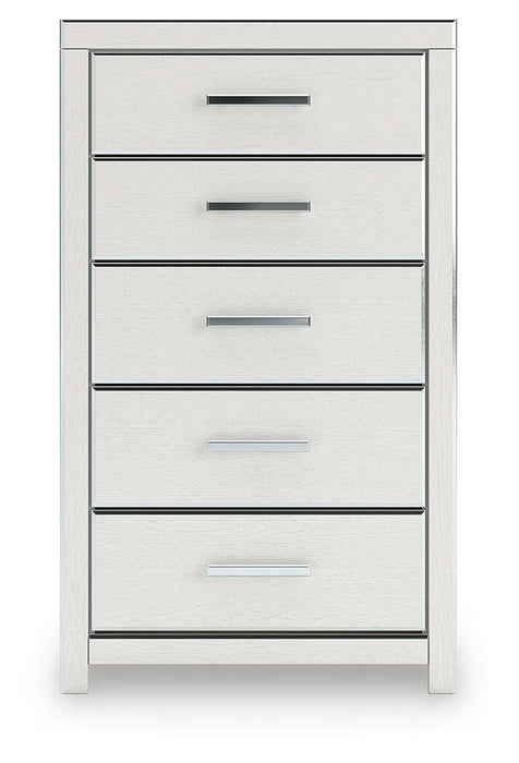 Zuraleus Queen Upholstered Panel Platform Bed, Dresser, Mirror and Nightstand