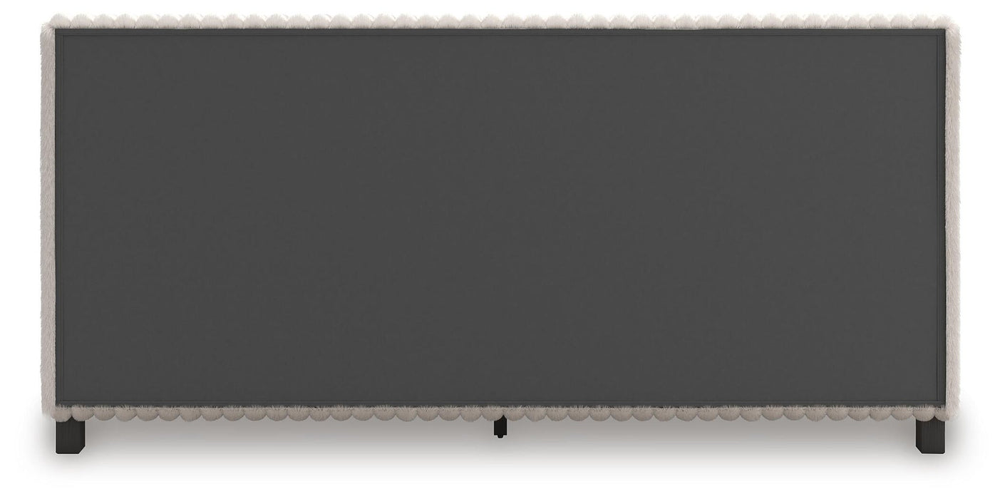 Zuraleus California King Upholstered Bed, Dresser and Mirror