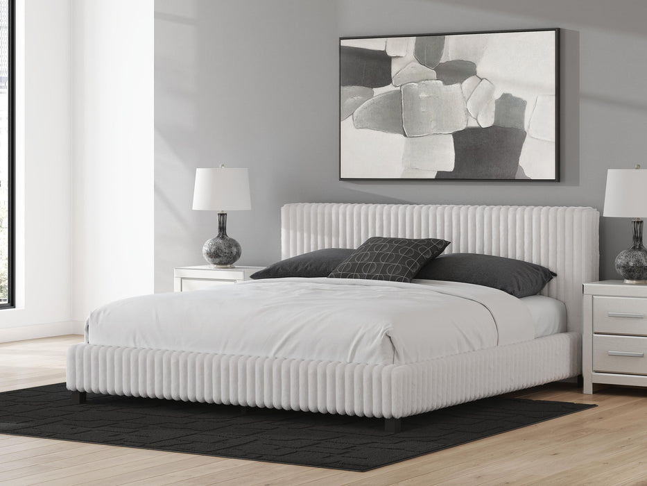 Zuraleus King Upholstered Bed, Dresser and Mirror
