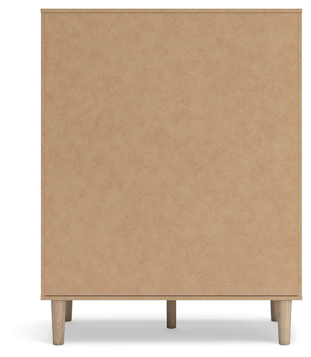 Cielden Queen Upholstered Bed with Roll Slats, Dresser, Mirror, Chest and Nightstand