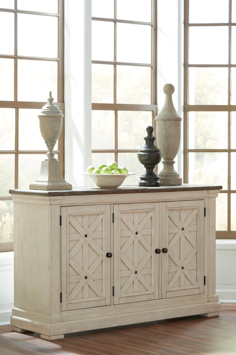 Bolanburg Dining Table and 4 Chairs and Bench with Storage