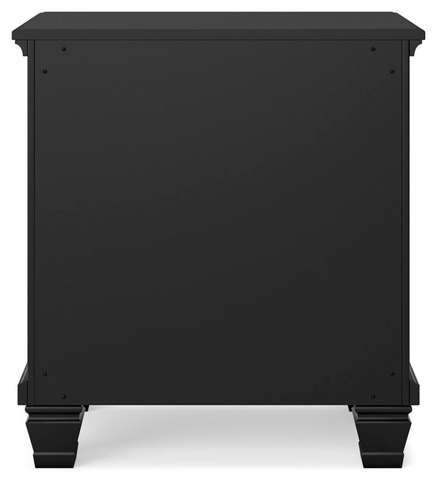Lanolee California King Panel Storage Bed, Dresser, Mirror and Nightstand