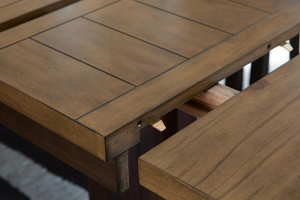 Rylandeen Counter Height Dining Table and 8 Barstools