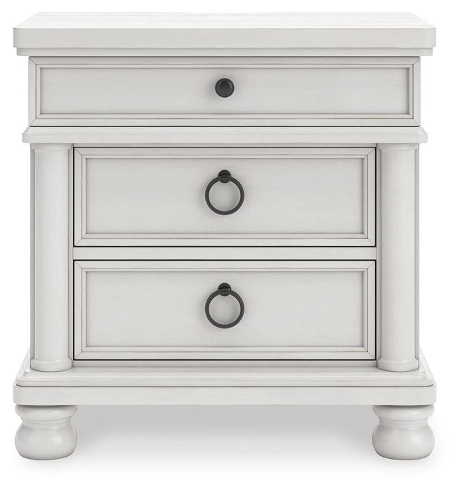 Rowlenstown California King Poster Bed, Dresser, Mirror and Nightstand