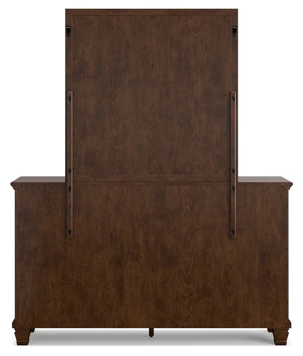 Danabrin California King Panel Storage Bed, Dresser, Mirror and Nightstand