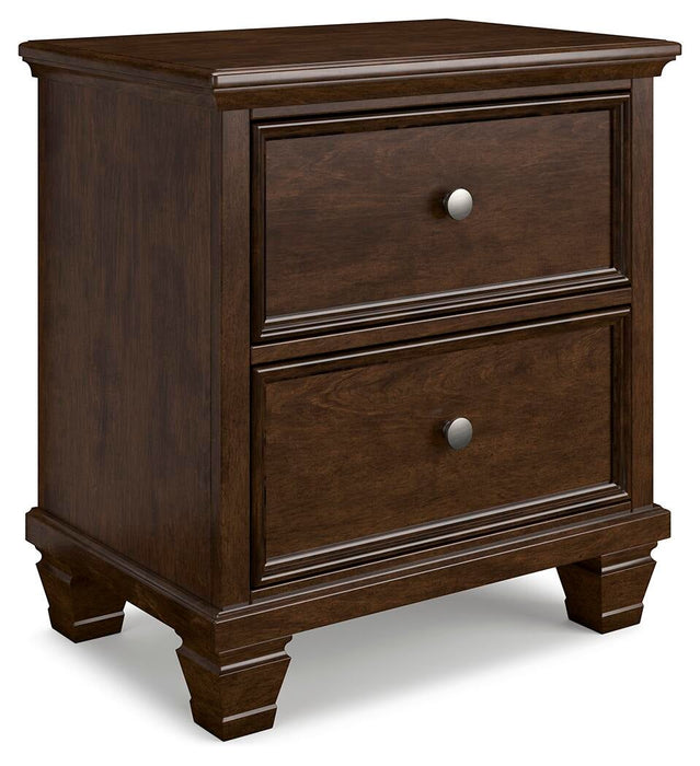 Danabrin California King Panel Storage Bed, Dresser, Mirror and Nightstand