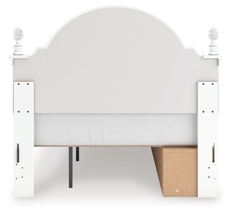 Kozlani Full Upholstered Panel Storage Bed, Dresser, Mirror and Nightstand
