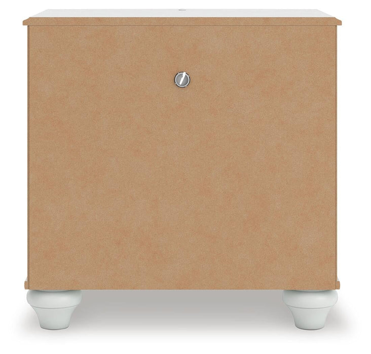 Kozlani Full Upholstered Panel Bed, Dresser, Mirror and Nightstand