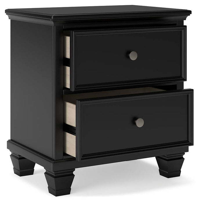 Lanolee King Panel Storage Bed, Dresser, Mirror and Nightstand