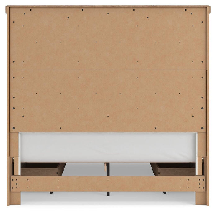 Savonport Queen Panel Storage Bed. Dresser, Mirror and Nightstand